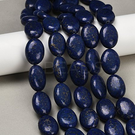 Synthetic Howlite Imitation Lapis Lazuli Beads Strands G-S393-11A-18x25-1