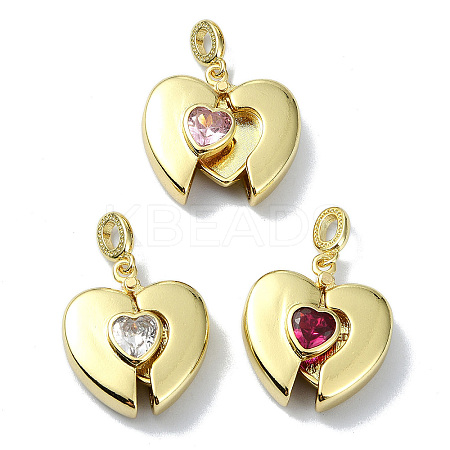 Rack Plating Real 18K Gold Plated Brass Pendants KK-B084-04G-1