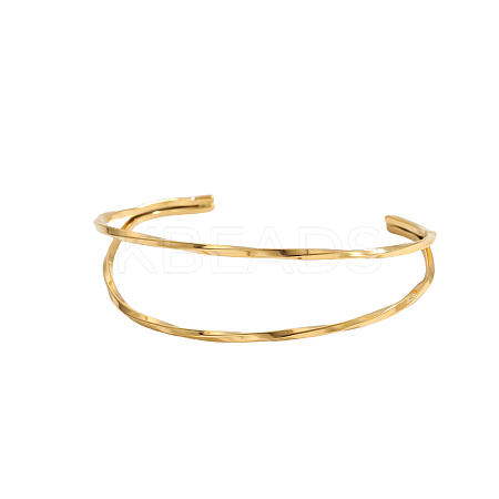Stainless Steel Cuff Bangles STAS-OY011-46G-1