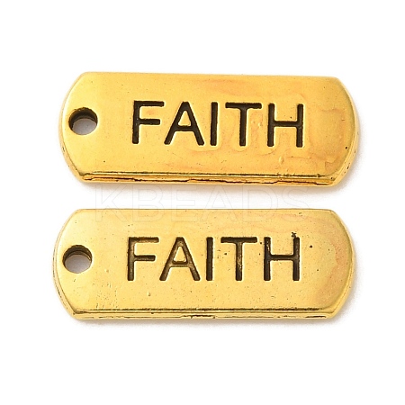 Tibetan Style Alloy Rectangle with Word Faith Pendants LS-TIBEP-Q043-058AG-RS-1