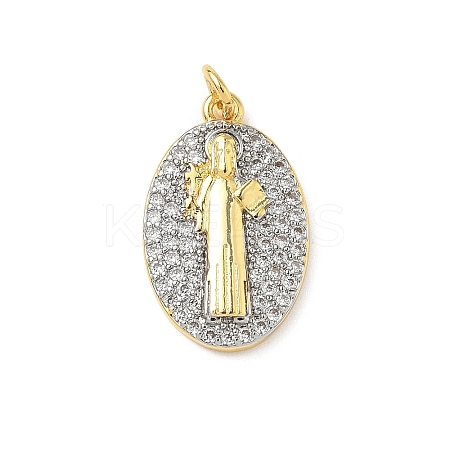 Brass Micro Pave Cubic Zirconia Pendants KK-D426-13A-G-1