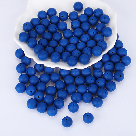 Round Silicone Focal Beads SI-JX0046A-50-1