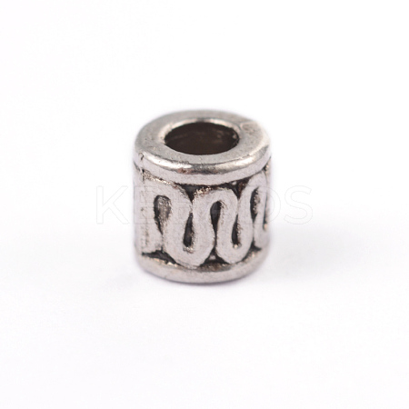 Column Tibetan Style Alloy Spacer Beads LS-X-PALLOY-ZN149-AS-RS-1