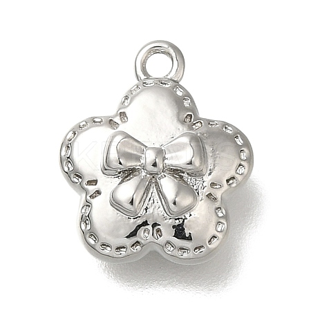 Rack Plating Brass Micro Pave Cubic Zirconia Charms KK-M014-03P-1