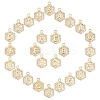 26 Pcs 26 Letters Alloy Pendants FIND-SC0001-42G-1