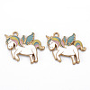 Rack Plating Alloy Enamel Pendants LS-X-ENAM-S126-068-NR-2