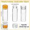 32Pcs 2 Colors Clear Glass Bottles Bead Containers CON-SC0001-13B-2