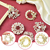 4Pcs 4 Styles Flower & Butterfly Plastic Imitation Pearl Beads Brooch JEWB-CJ0001-29-4