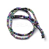 Electroplated Natural Lava Rock Beads Strands G-A256-B01-01A-3