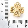 Brass Micro Pave Clear Cubic Zirconia Pendants KK-U065-02C-G-3