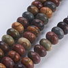 Natural Polychrome Jasper/Picasso Stone/Picasso Jasper Beads Strands X-G-P354-03-8x5mm-1