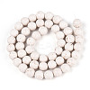 Dyed Natural Fossil Beads Strands G-T139-8mm-66A-3
