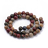 Natural Polychrome Jasper/Picasso Stone/Picasso Jasper Beads Strands X-G-S259-23-6mm-2