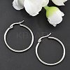 Non-Tarnish 304 Stainless Steel Hoop Earrings for Women EJEW-X0015-02P-02-2