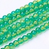 Spray Painted Crackle Glass Beads Strands X-CCG-Q002-4mm-07-2