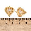 Brass Micro Pave Cubic Zirconia Pendants KK-F906-17G-3