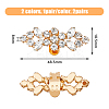 2 Pairs 2 Colors Detachable Flower Shoe Decoration AJEW-HY0001-15-2