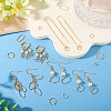 24Pcs 2 Colors Brass Linking Rings KK-TA0003-07-6
