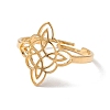 Sailor's Knot 304 Stainless Steel Hollow Adjustable Ring for Women LS-RJEW-E073-04G-2