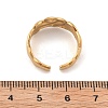 304 Stainless Steel Open Cuff Ring for Women LS-RJEW-M049-01G-08-2