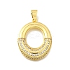 Brass Micro Pave Cubic Zirconia Pendants KK-Z104-08G-1