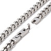 304 Stainless Steel Curb Chains Necklace for Women NJEW-E155-02P-01-5