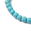 Synthetic Magnesite Beaded Stretch Bracelets for Women Men BJEW-TA00581-02-2
