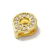 Brass Micro Pave Cubic Zirconia Beads KK-H487-25G-17-2