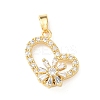 Brass Micro Pave Cubic Zirconia Rotating Pendants LS-KK-M323-01C-G-1