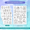 4 Sheets 11.6x8.2 Inch Stick and Stitch Embroidery Patterns DIY-WH0455-008-2