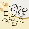 10Pcs Alloy Open Back Bezel Pendants PALLOY-YWC0002-02EB-5