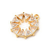 304 Stainless Steel Micro Pave Cubic Zirconia Pendants STAS-P431-15G-2
