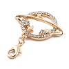 Alloy Rhinestone Pendant Decoration HJEW-P021-01F-G-2