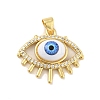 Brass Micro Pave Cubic Zirconia Pendants KK-B059-41G-D-1