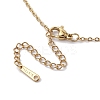 304 Stainless Steel and Acrylic Imitation Shell Pendant Necklaces NJEW-JN04706-5