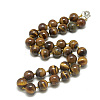 Natural Tiger Eye Beaded Necklaces NJEW-S405-12-1