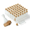 100Pcs 2 Styles Glass Cork Bead Containers CON-YW0001-61-1