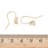 Brass Micro Pave Clear Cubic Zirconia Triangle Earring Hooks KK-L254-11G-3