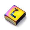 Ion Plating(IP) 304 Stainless Steel Square Slide Charms STAS-L132-23L-M-2