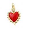 Brass Enamel Pendants KK-P303-03G-1
