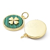 Rack Plating Synthetic Malachite Pendants KK-B076-05G-01-1-2