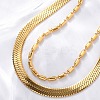 304 Stainless Steel Multi-strand Bracelet BJEW-I304-02G-3