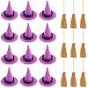 12Pcs Mini Polyester Witch Hats AJEW-CP0009-35A-1