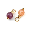 Natural Banded Agate(Dyed & Heated) Pendants PALLOY-JF05876-2