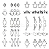 120Pcs 12 Styles Tibetan Style Alloy Links Connector Charms FIND-GA0005-51-1