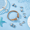 6Pcs 6 Styles 304 Stainless Steel Anchor Hook Clasps STAS-UN0050-80-2