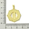 Real 18K Gold Plated Brass Micro Pave Cubic Zirconia Pendants KK-H472-14G-14-3
