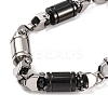 201 Stainless Steel Column Link Chain Bracelets BJEW-B078-61EBP-2
