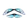 2Pcs Transparent Epoxy Resin Butterfly Wings Cabochons RESI-N045-08-1