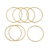 7Pcs PVD Vacuum Plating 304 Stainless Steel Textured Bangles Set for Women BJEW-A011-12A-G-2